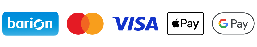 Biztonságos fizetés a Barionnal: Mastercard, Visa, Apple Pay, Google Pay